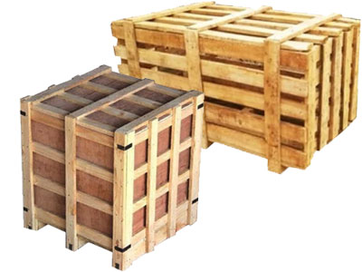 Industrial wooden boxes